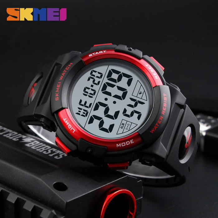 Jam Tangan Pria Skmei 1258 Original Digital Rubber Jam Tangan Pria Skmei 1258 Original Digital Rubber