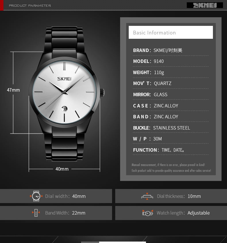 Jam Tangan Pria Skmei 9140 Original Steel Analog Fashion