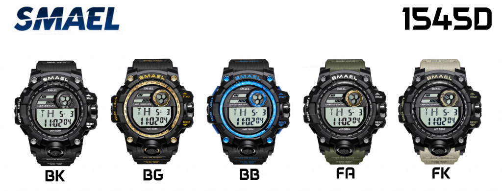 arloji jam tangan pria smael 1545d Original Digital Sport Rubber