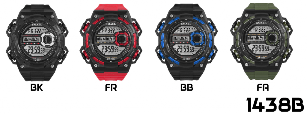 arloji jam tangan pria smael 1438b Original Digital Sport Rubber