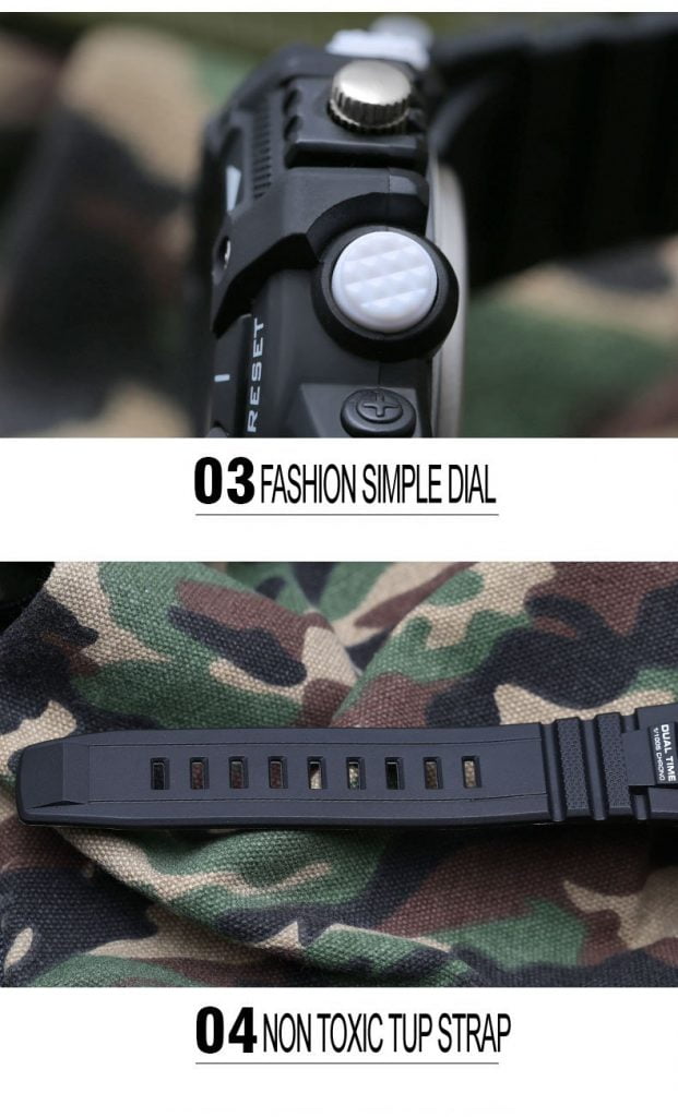 arloji jam tangan pria smael 1379 Original Dual Time Sport Rubber