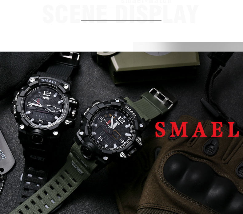 arloji jam tangan pria smael 1545 Original Dual Time Sport Rubber arloji jam tangan pria smael 1545 Original Dual Time Sport Rubber