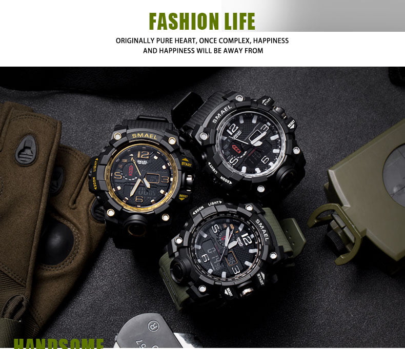 arloji jam tangan pria smael 1545 Original Dual Time Sport Rubber arloji jam tangan pria smael 1545 Original Dual Time Sport Rubber