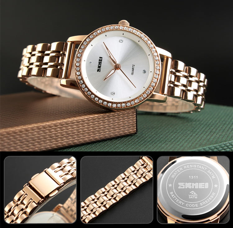 Jam Tangan Wanita 1311 Original Analog Fashion Steel