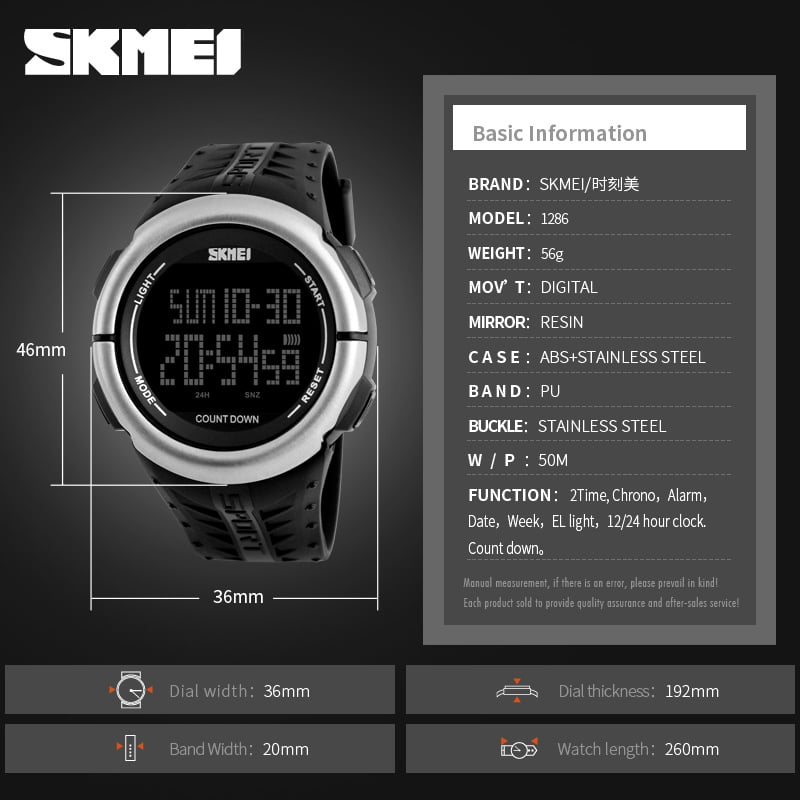 Jam Tangan Pria Skmei 1286 Original Digital Rubber