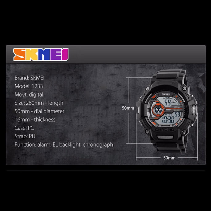 Jam Tangan Pria Skmei 1233 Original Digital Sport Watch