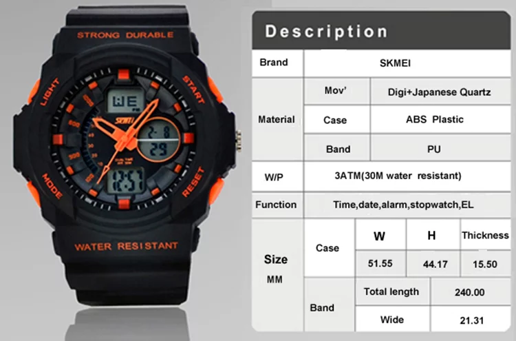 Jam Tangan Pria Skmei 0955 Original Dual Time Sport Watch