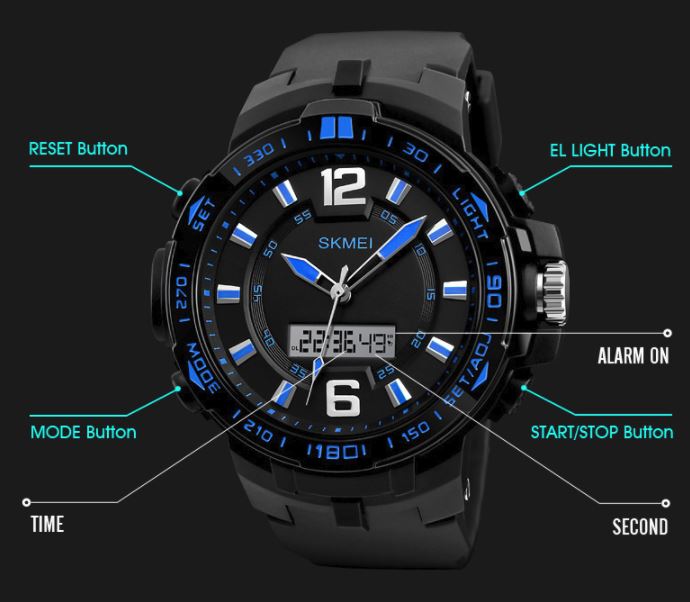 Jam Tangan Pria Skmei 1273 Original Analog Sport Watch