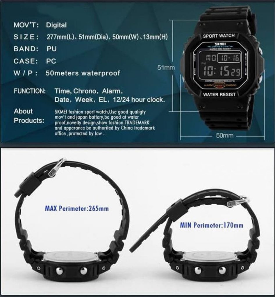 Jam Tangan Pria Skmei 1134 Original Digital Sport Watch