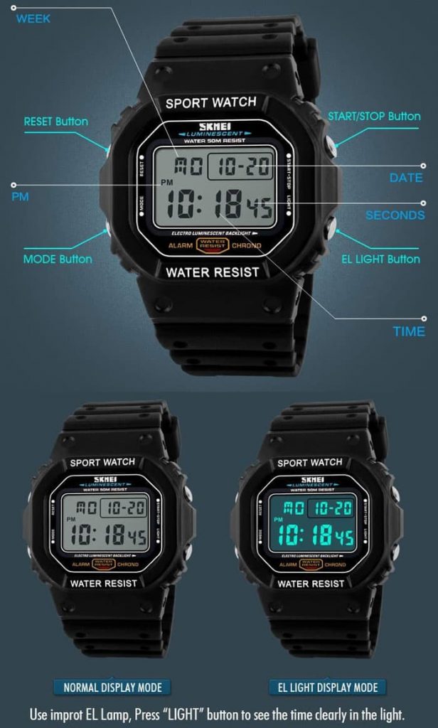 Jam Tangan Pria Skmei 1134 Original Digital Sport Watch