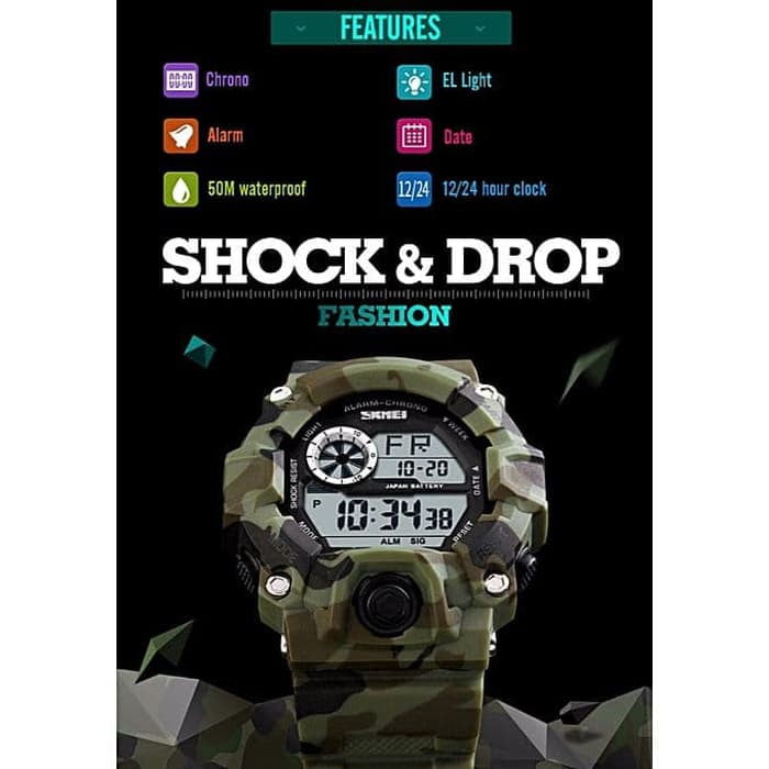 Jam Tangan Pria Skmei 1019 Original Digital Sport Watch