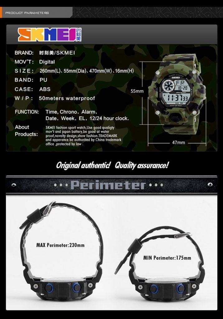 Jam Tangan Pria Skmei 1019 Original Digital Sport Watch