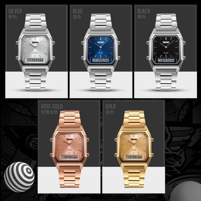 Jam Tangan Pria Skmei 1220 Original Dual Time Sport Watch