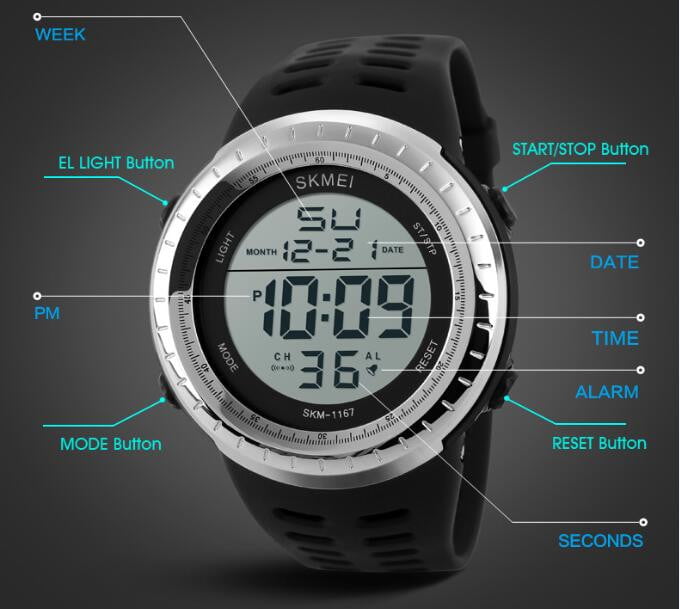 Jam Tangan Pria Skmei 1167 Original Digital Sport Watch
