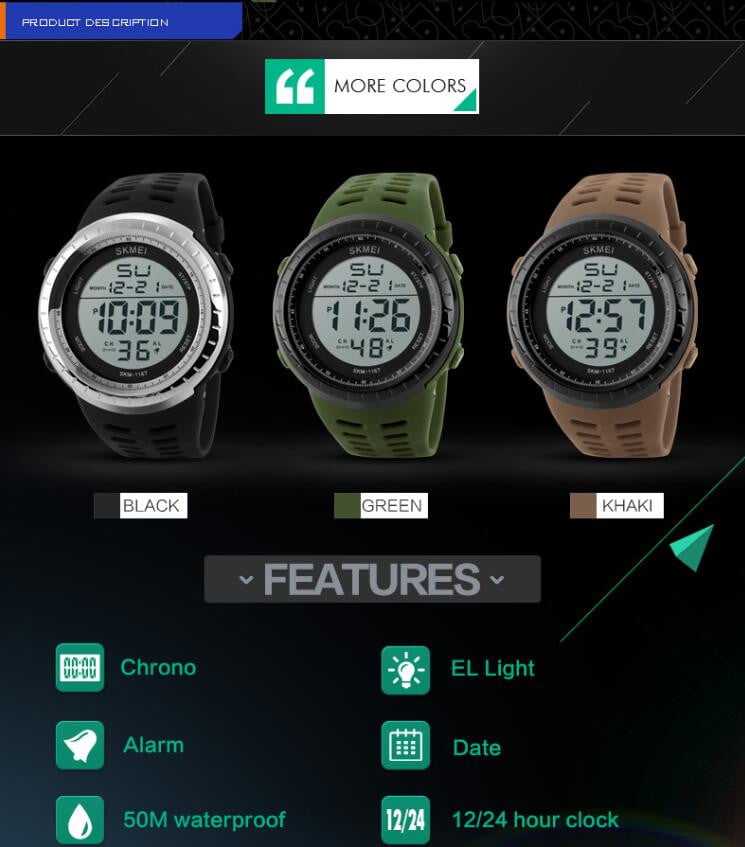 Jam Tangan Pria Skmei 1167 Original Digital Sport Watch