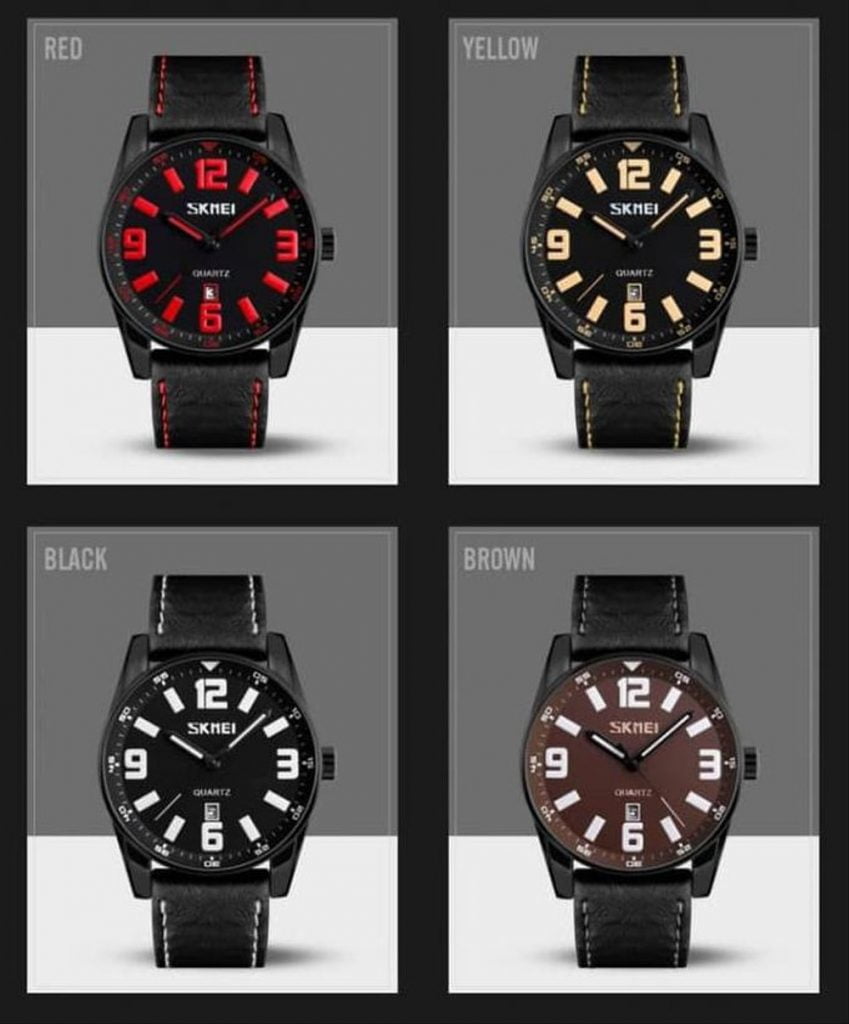 Jam Tangan Pria Skmei 9137 Original Analog Casual Leather