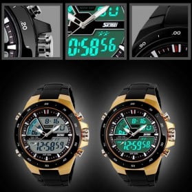 Jam Tangan Pria Skmei 1016 Original Dual Time Sport Watch