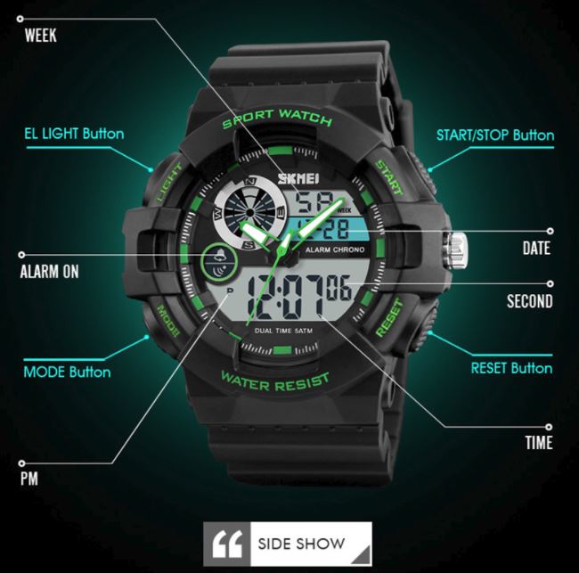 Jam Tangan Pria Skmei 1312 Original Dual Time Sport Watch