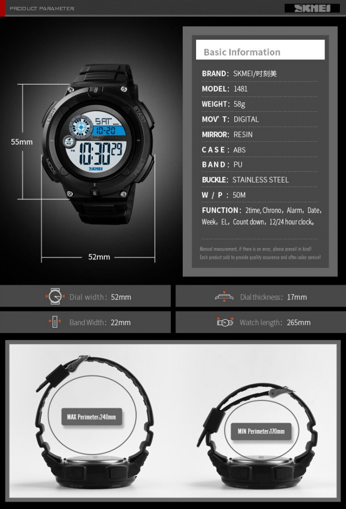 Jam Tangan Pria Skmei 1481 Original Digital Sport Watch