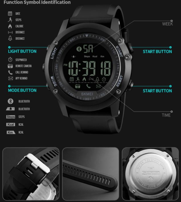 jam tangan skmei digital Smarth Bloetooth 1321
