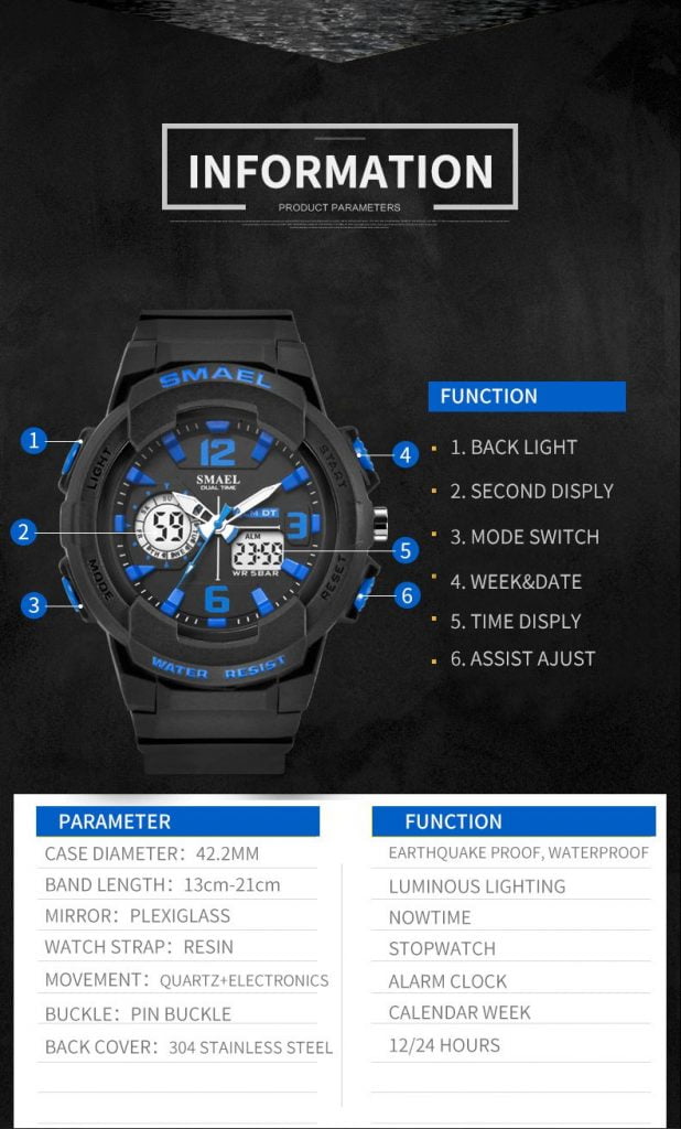 arloji jam tangan Pria smael 1645 Original Dual Time Sport Rubberarloji jam tangan Pria smael 1645 Original Dual Time Sport Rubber