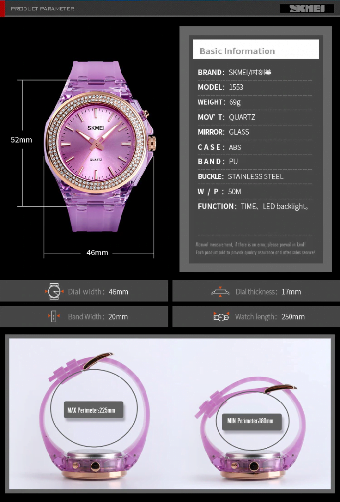 Jam Tangan Wanita Skmei 1553 Original Analog Sport Watch