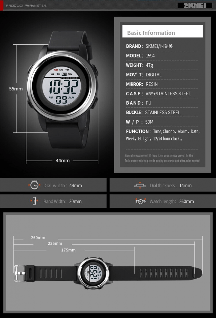 Jam Tangan Pria Skmei 1594 Original Digital Sport Watch