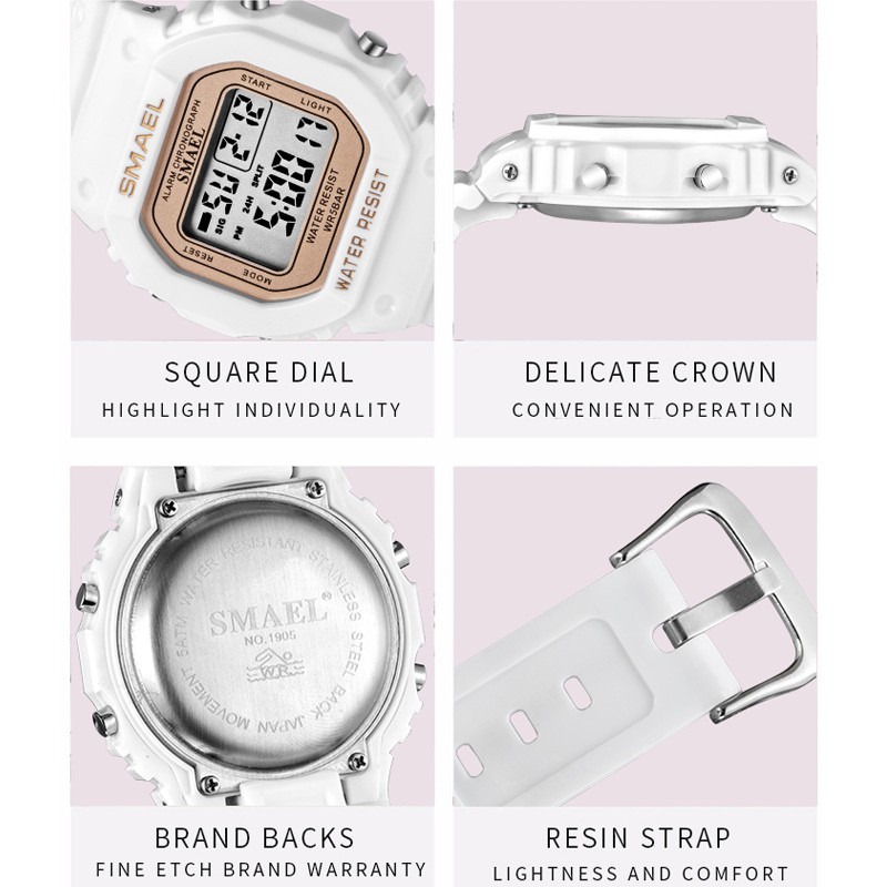 Jam Tangan Wanita Smael 1905 Original Digital Sport Watch