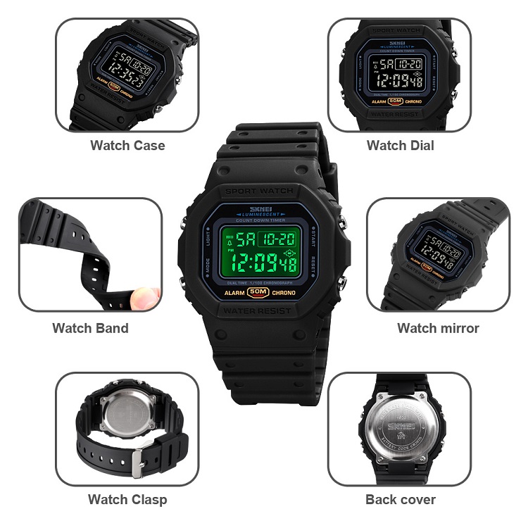 Jam Tangan Pria Skmei 1628 Original Digital Sport Watch