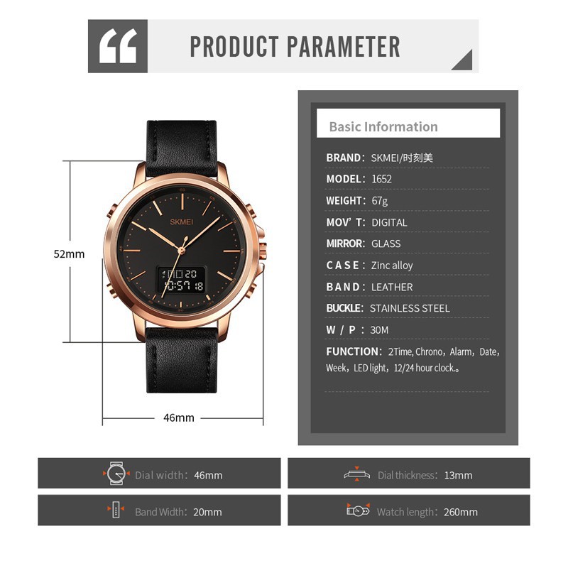Jam Tangan Pria Skmei 1652 Original Digital Sport Watch