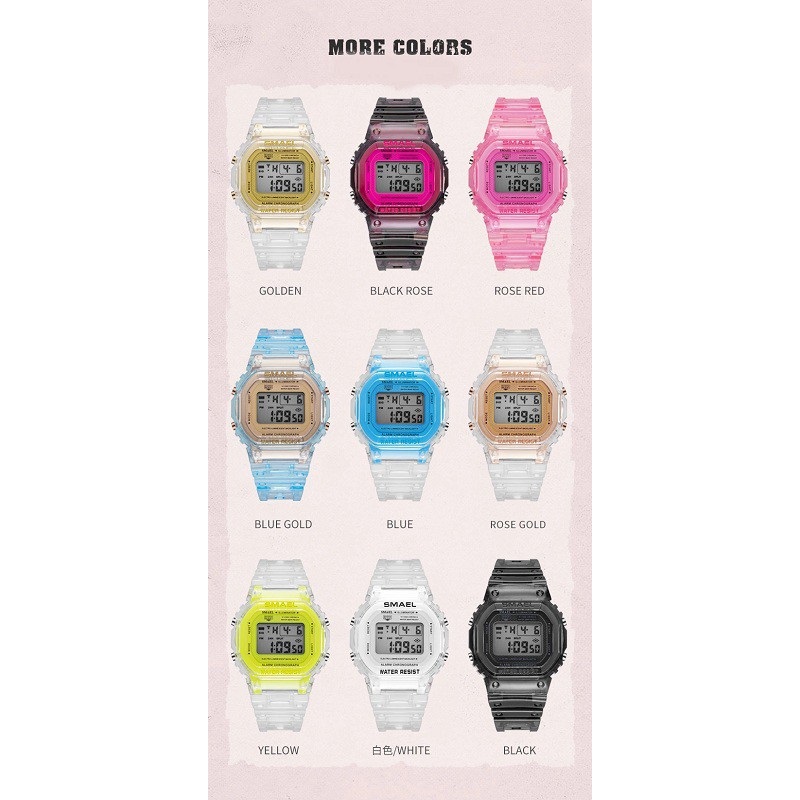 Jam Tangan Wanita Smael 1905 Original Digital Sport Watch