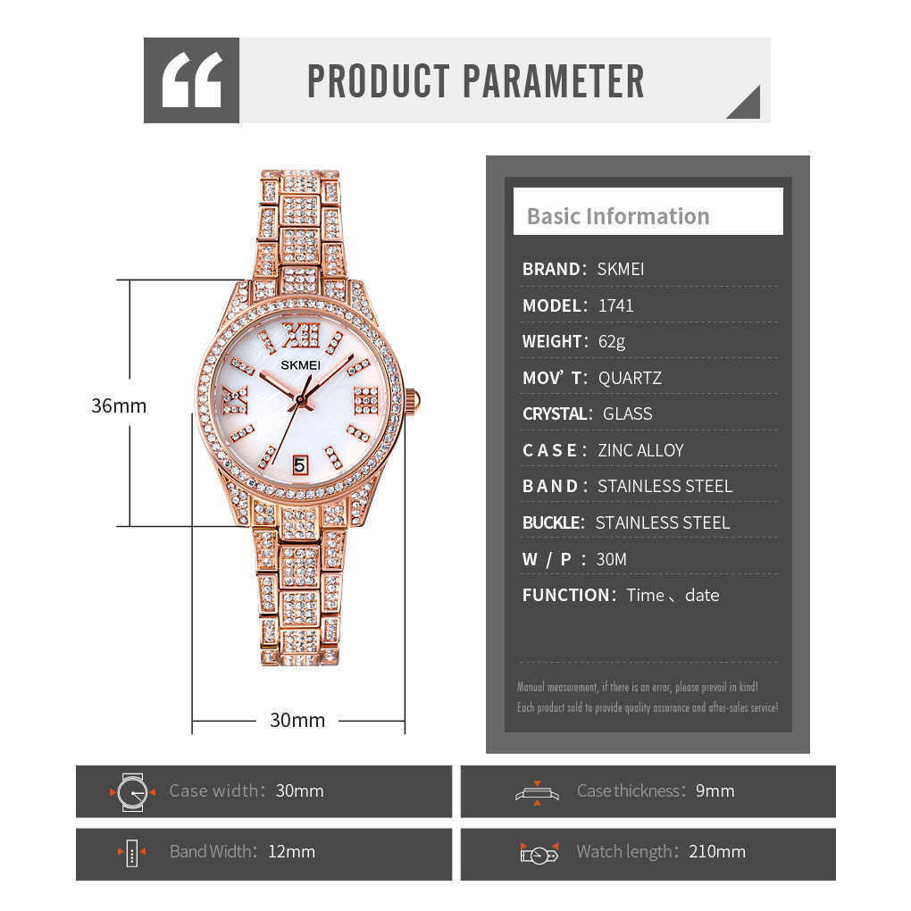 Jam Tangan Wanita Skmei 1741 Original analog Sport Watch
