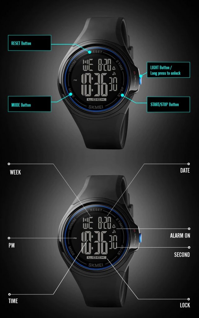 Jam Tangan Wanita Skmei 1602 Original analog Sport Watch