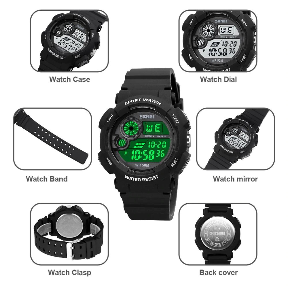 Jam Tangan Wanita Skmei 1718 Original analog Sport Watch