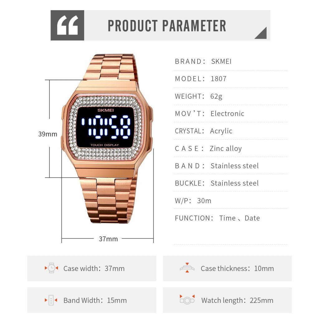 Jam Tangan Wanita Skmei 1807 Original analog Sport Watch