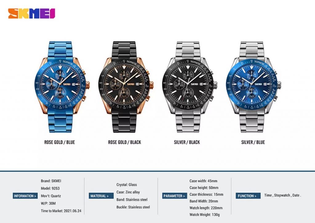 Jam Tangan Wanita Skmei 9253 Original analog Sport Watch