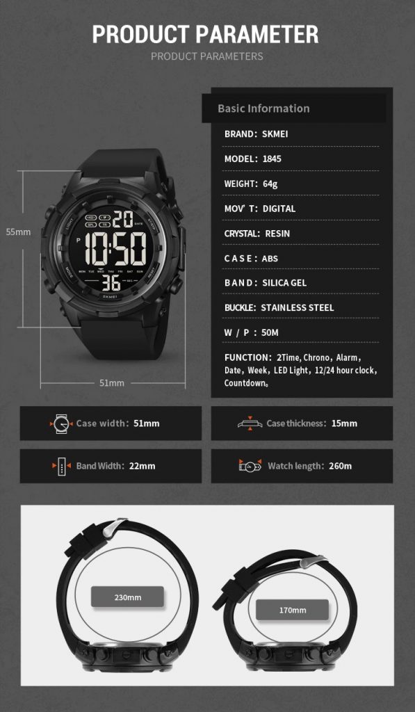 Jam Tangan Wanita Skmei 1845 Original analog Sport Watch