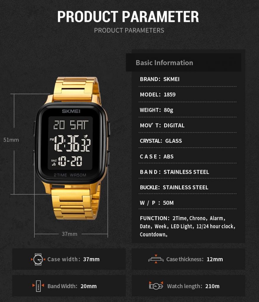 Jam Tangan Wanita Skmei 1859 Original analog Sport Watch
