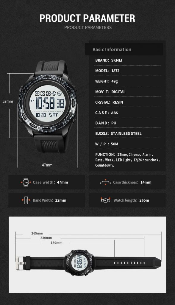 Jam Tangan Wanita Skmei 1872 Original analog Sport Watch
