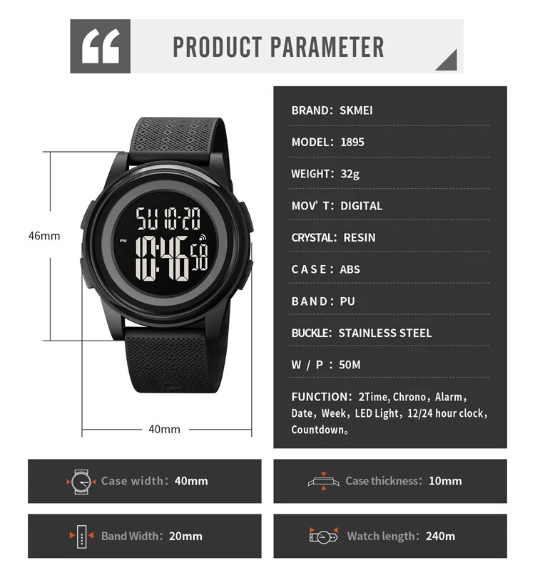 Jam Tangan Wanita Skmei 1895 Original analog Sport Watch