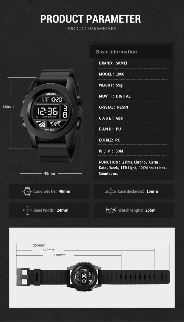 Jam Tangan Wanita Skmei 1906 Original analog Sport Watch