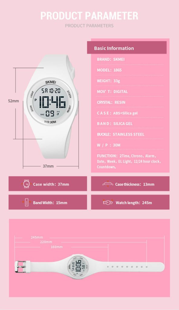 Jam Tangan Wanita Skmei 1865 Original analog Sport Watch