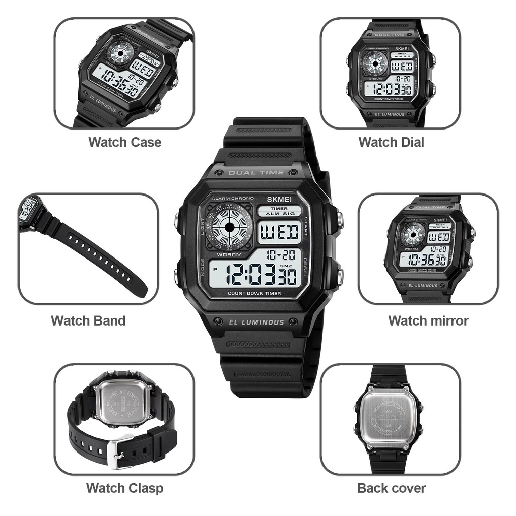 Jam Tangan Wanita Skmei 1998 Original analog Sport Watch
