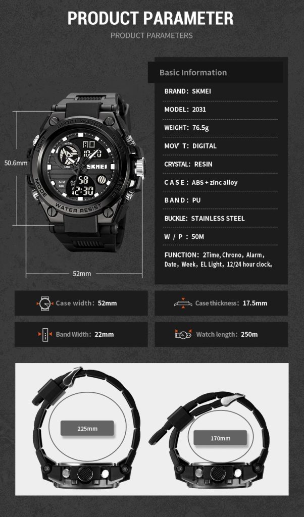 Jam Tangan Wanita Skmei 2031 Original analog Sport Watch