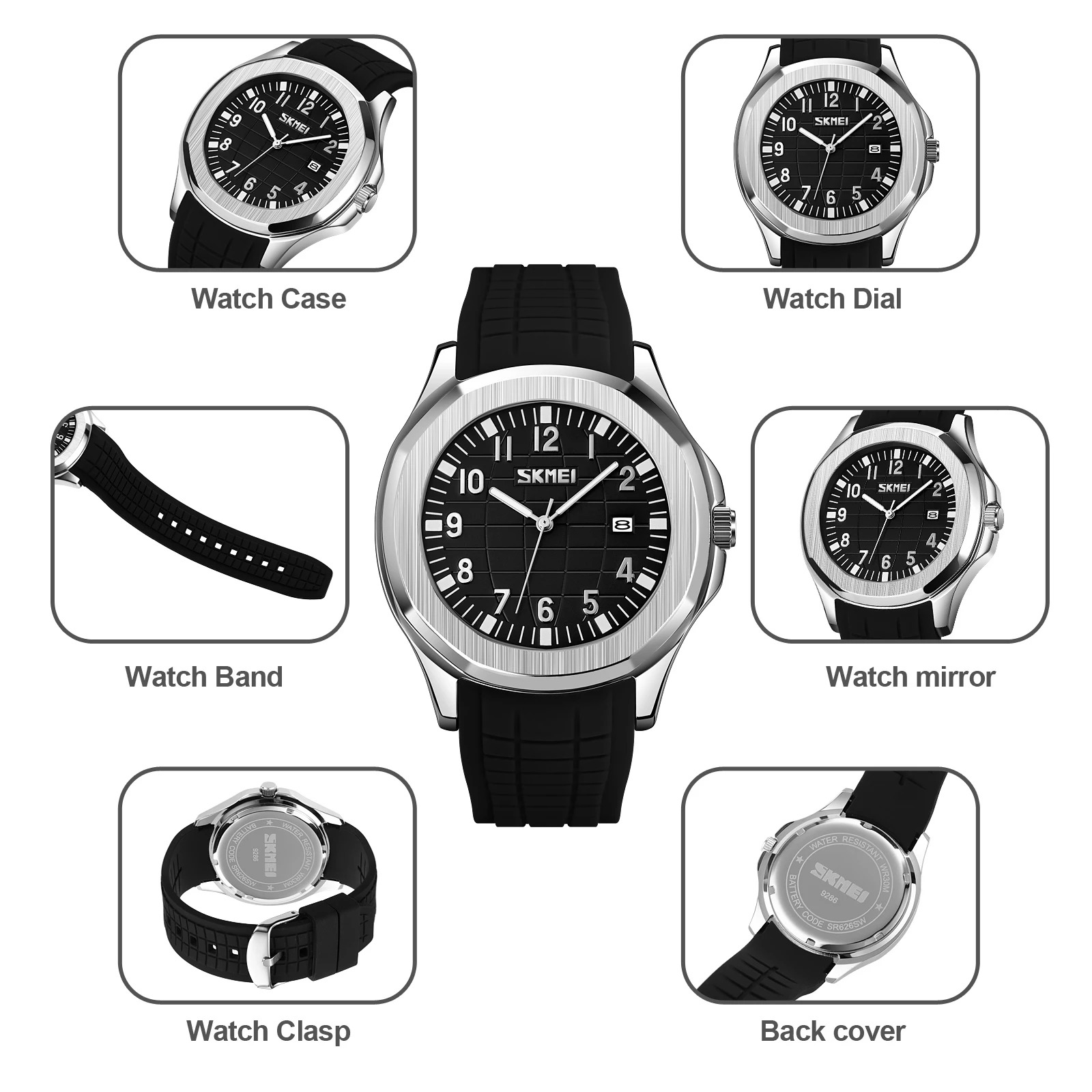 9286 - 3 Jam Tangan Wanita Skmei 9286 Original analog Sport Watch