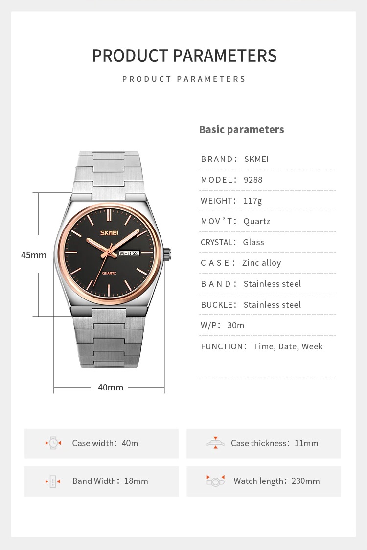 9288 - 9 Jam Tangan Wanita Skmei 9288 Original analog Sport Watch