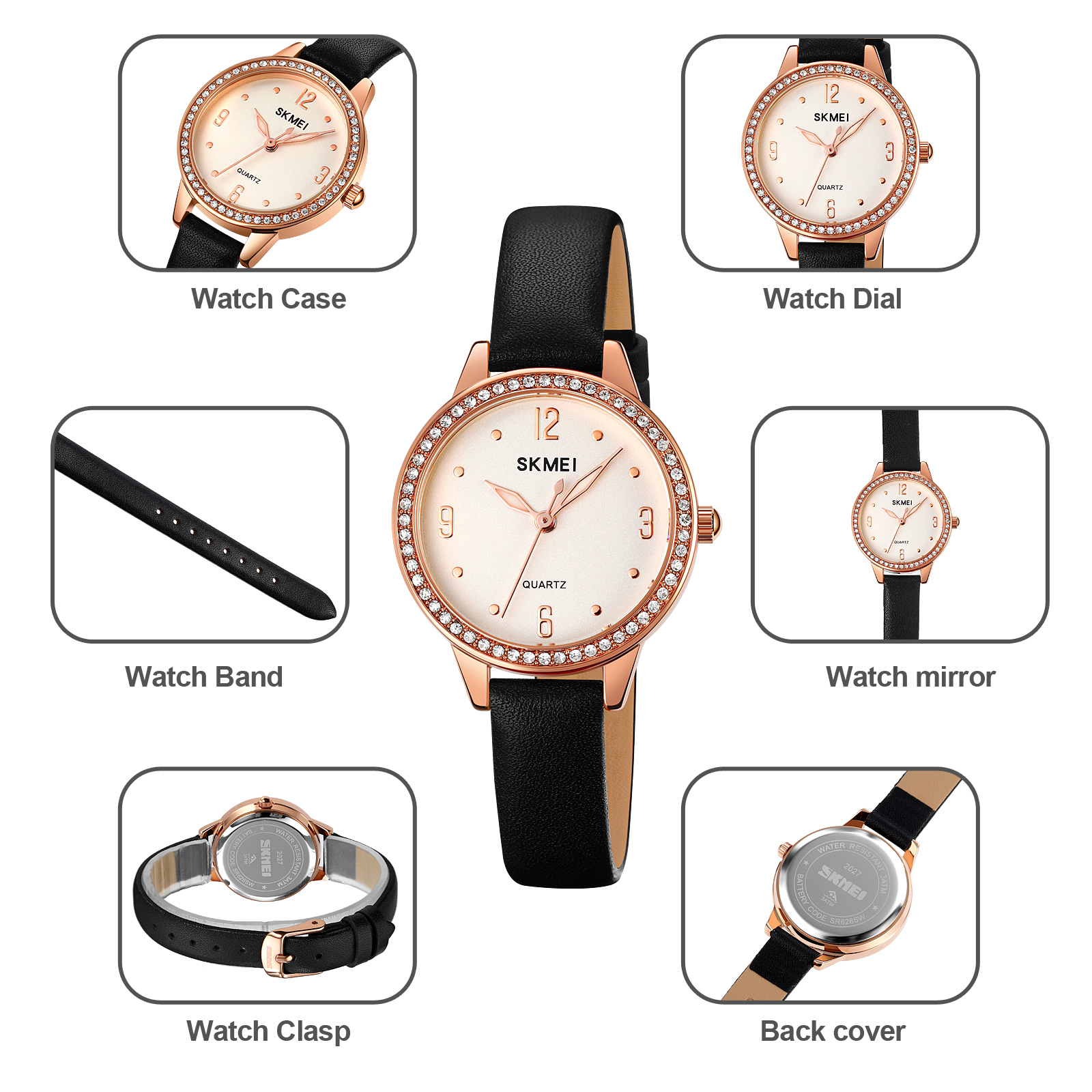 2027主图18 Jam Tangan Wanita Skmei 2027 Original analog Sport Watch