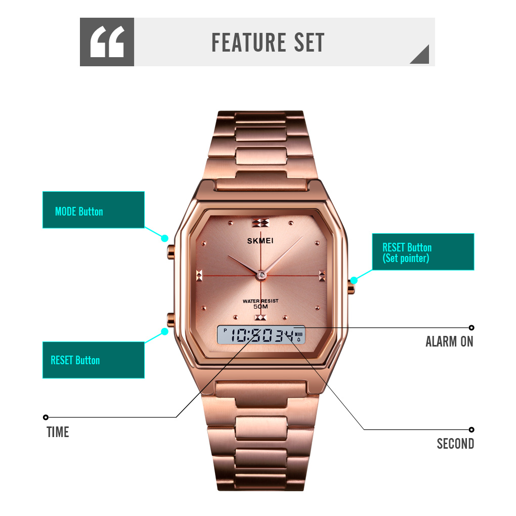1612-主图7 Jam Tangan Wanita Skmei 1612 Original analog Sport Watch