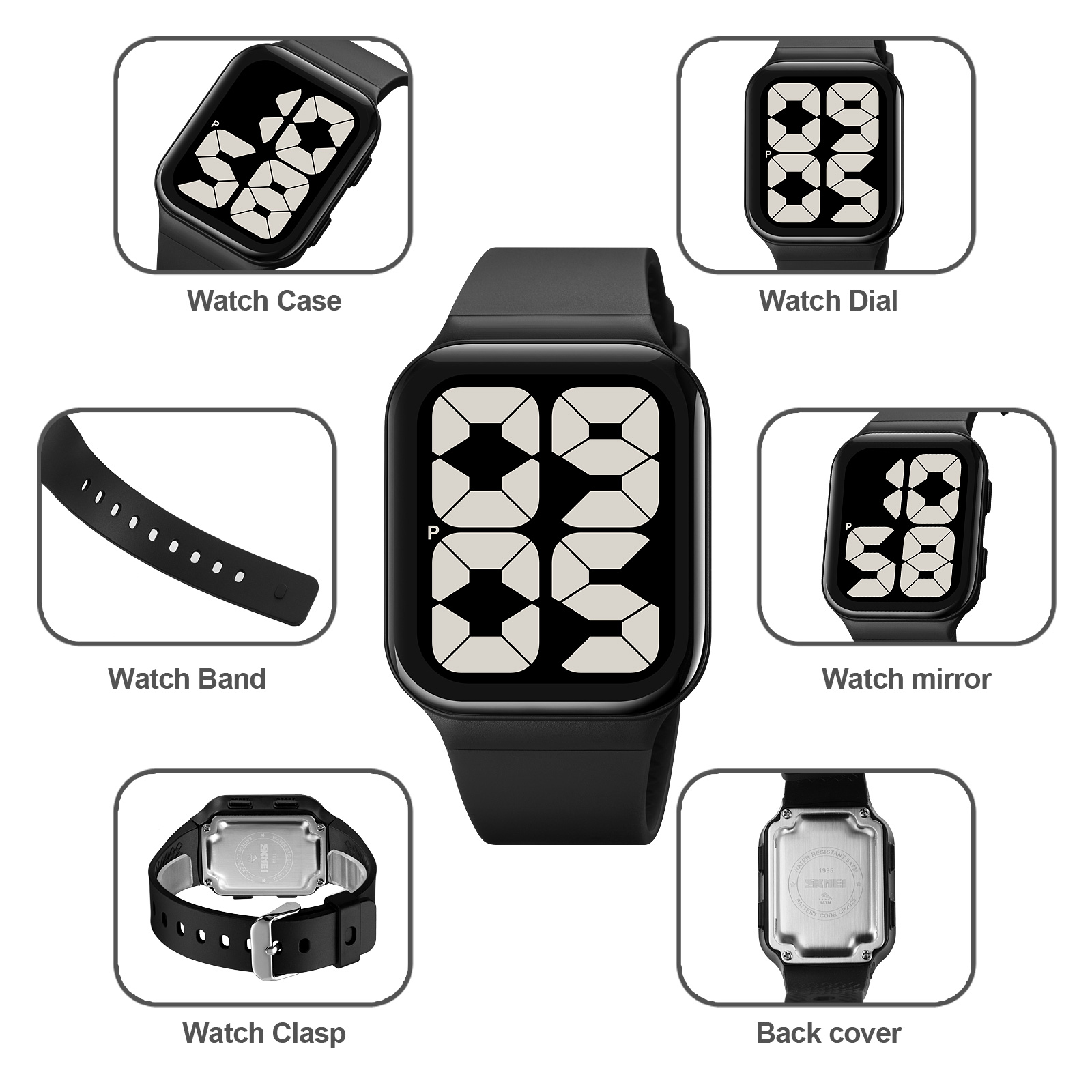 1995主图20 Jam Tangan Wanita Skmei 1995 Original analog Sport Watch