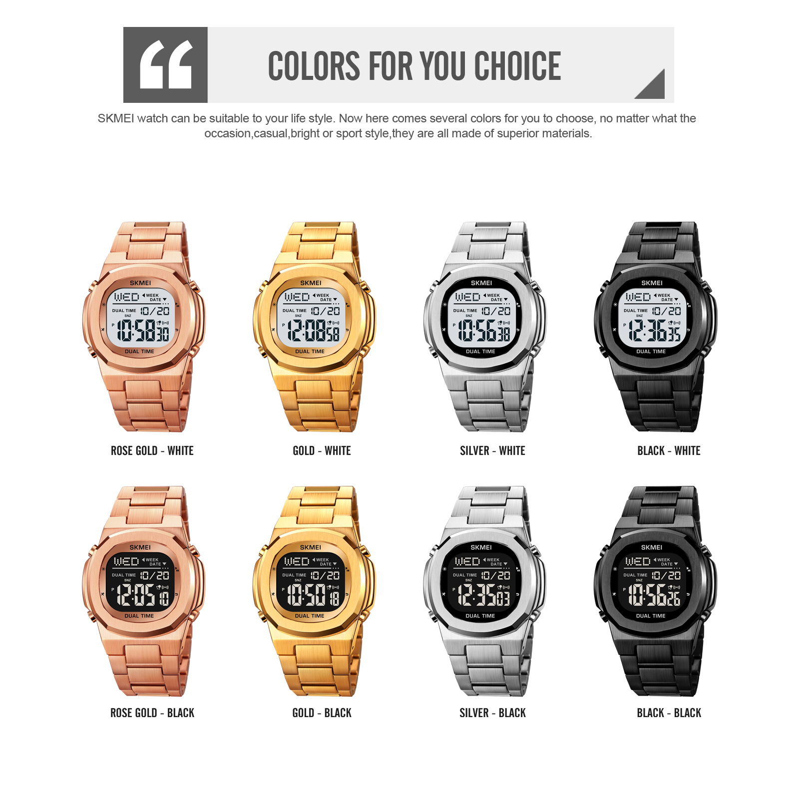 2004主图24 Jam Tangan Wanita Skmei 2004 Original analog Sport Watch